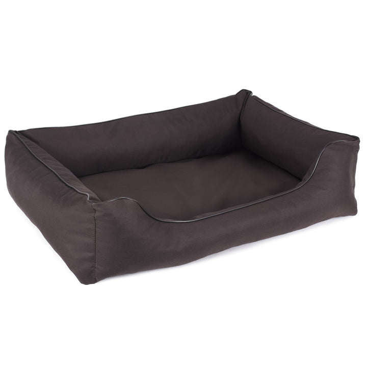Cuccia ortopedica Valencia in marrone con finiture nere 65x50 cm