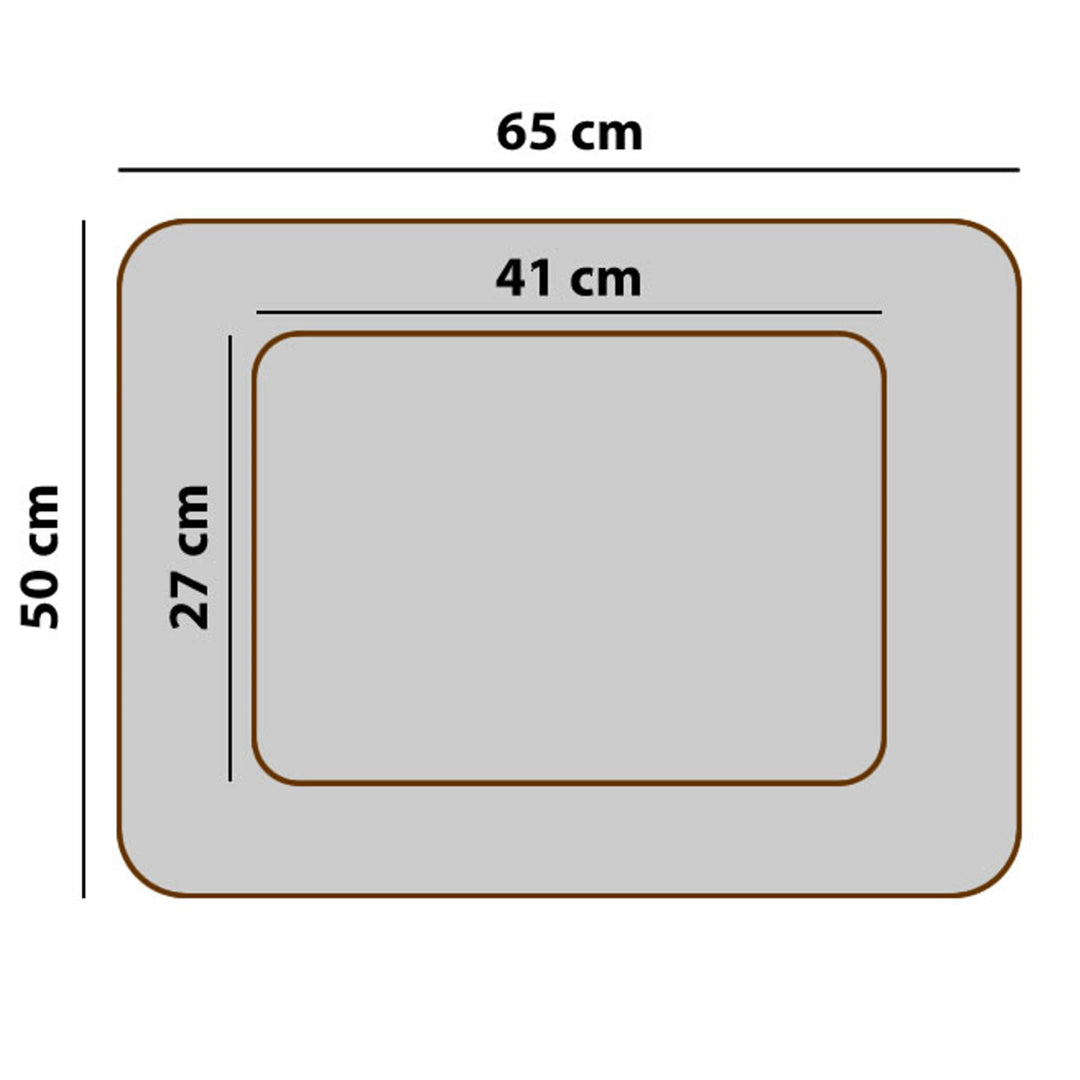 Valencia Cuccia ortopedico per cani in beige con finiture nere 65x50 cm