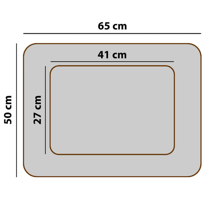 Valencia Cuccia ortopedico per cani in beige con finiture nere 65x50 cm