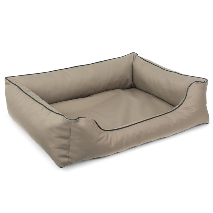 Valencia Cuccia ortopedico per cani in beige con finiture nere 65x50 cm
