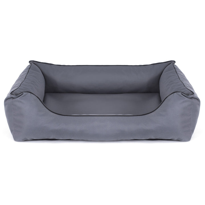 Cuccia ortopedica Valencia per cani in grigio chiaro con finiture nere 65x50 cm
