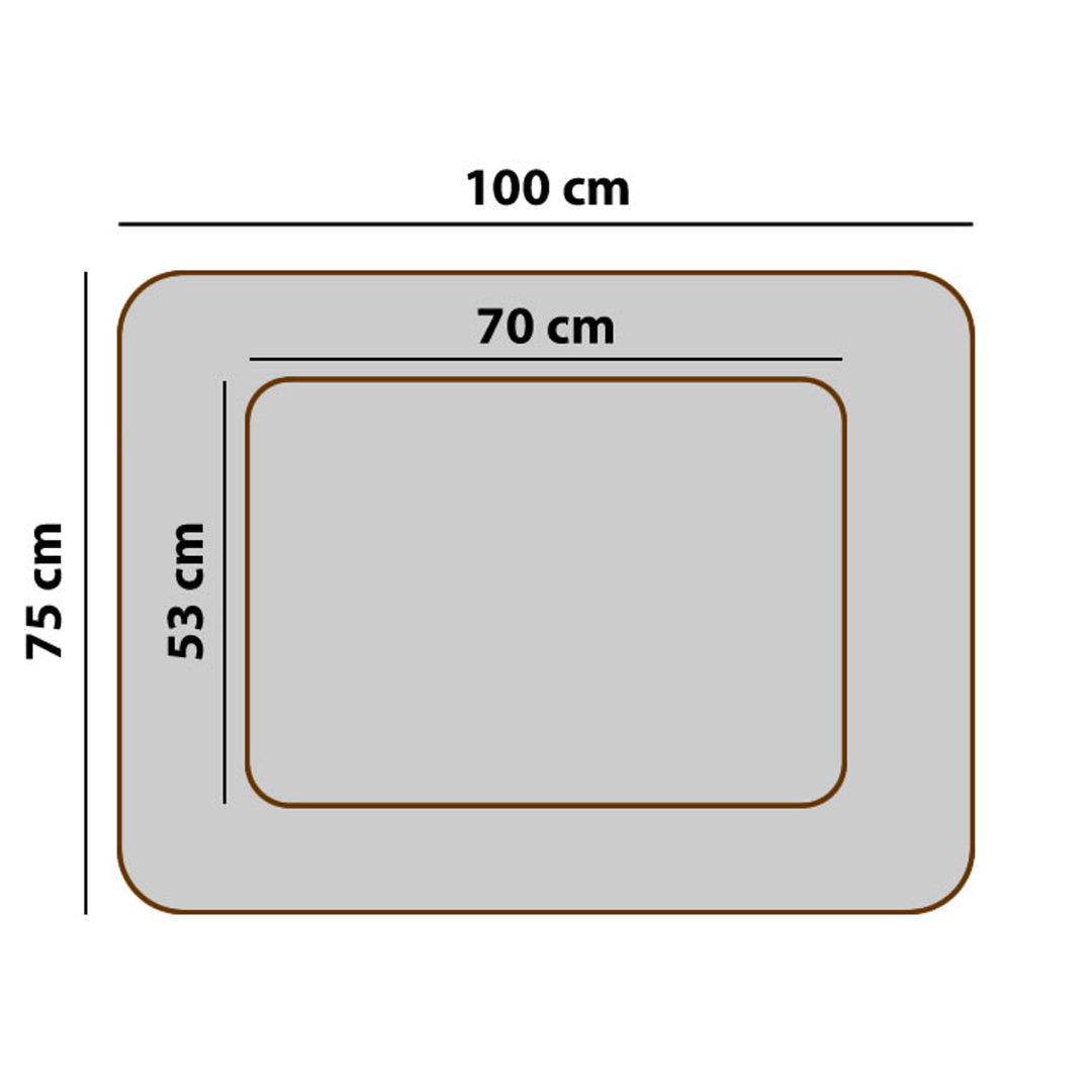 Letto per cani Valencia Orthopedicp, 100 x 75 cm, nero