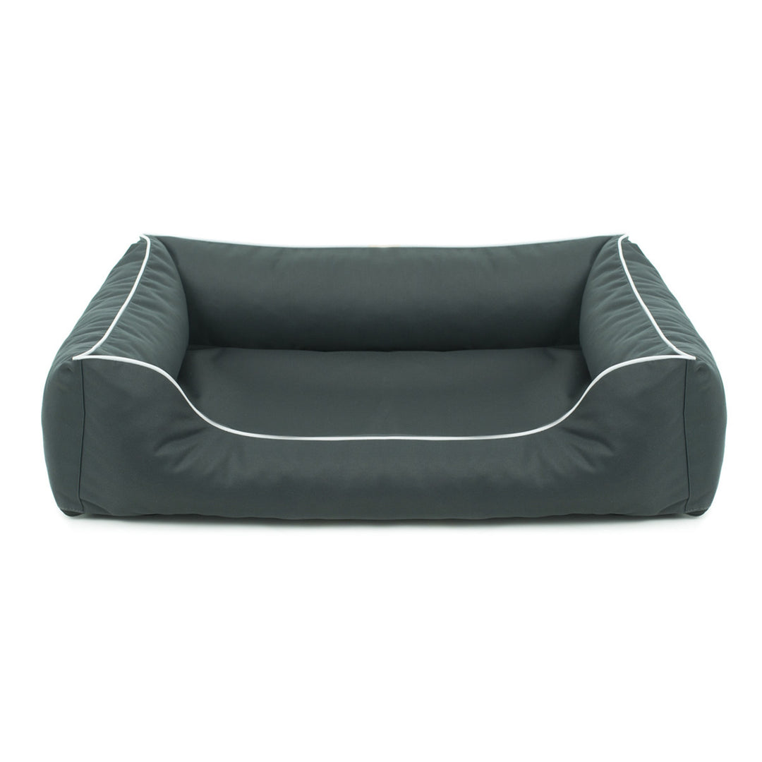 Letto per cani Valencia Orthopedico, 100 x 75 cm, grigio scuro - bianco