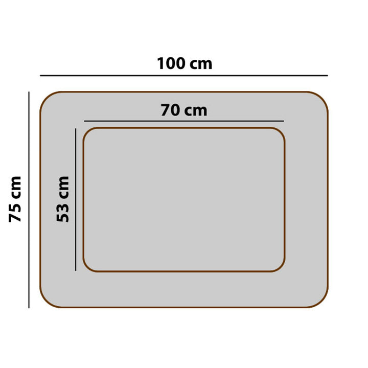 Letto per cani Valencia Orthopedico, 100 x 75 cm, grigio scuro - bianco