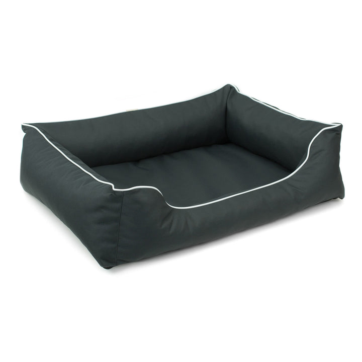 Letto per cani Valencia Orthopedico, 100 x 75 cm, grigio scuro - bianco