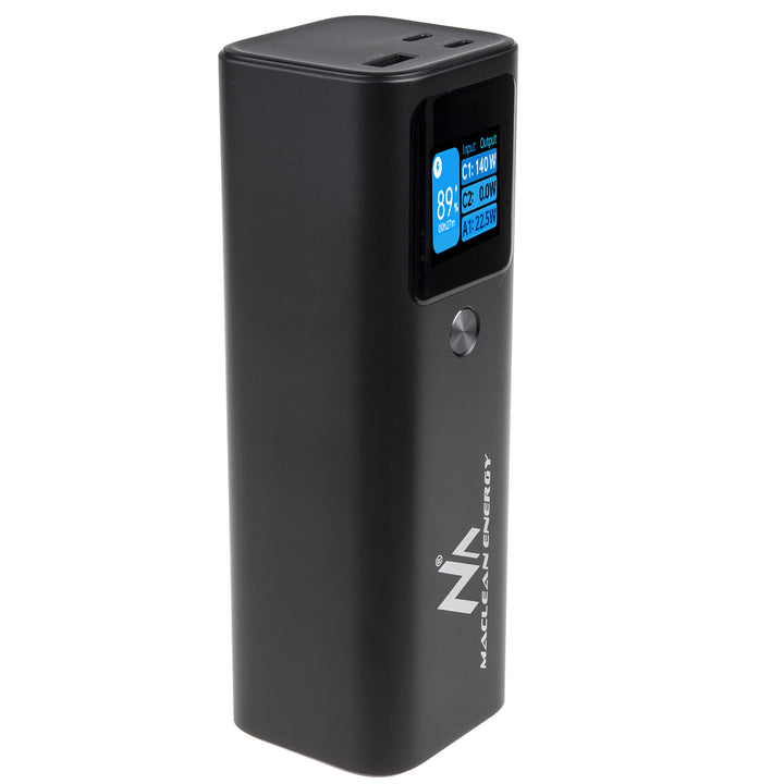 Powerbank 24600mAh con funzione di carica rapida Ingresso e uscita USB C, batteria esterna Power Delivery (PD) 140W, carica rapida/veloce/super carica, 88,56 Wh, 2x USB Type-C, capacità nominale USB: 15000mAh