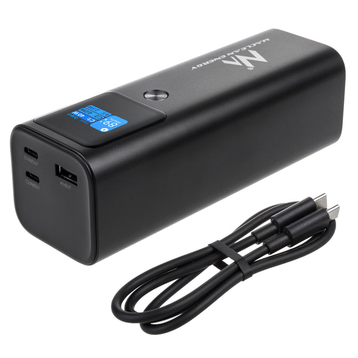 Powerbank 24600mAh con funzione di carica rapida Ingresso e uscita USB C, batteria esterna Power Delivery (PD) 140W, carica rapida/veloce/super carica, 88,56 Wh, 2x USB Type-C, capacità nominale USB: 15000mAh