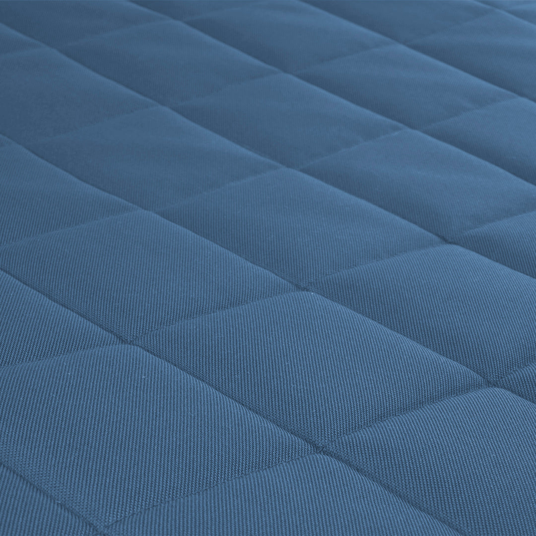 Vigo Checked Letto per animali domestici Materasso per canii 80x 60x5 cm, colore blu con finiture bianche