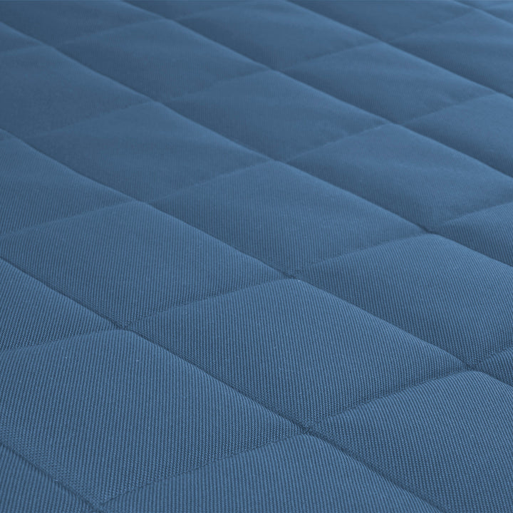 Vigo Checked Letto per animali domestici Materasso per canii 80x 60x5 cm, colore blu con finiture bianche