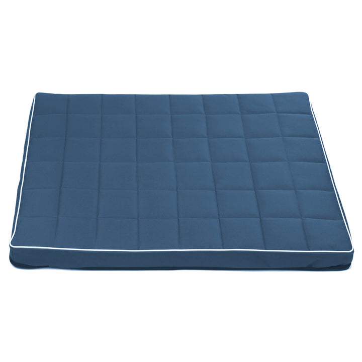 Vigo Checked Letto per animali domestici Materasso per canii 80x 60x5 cm, colore blu con finiture bianche