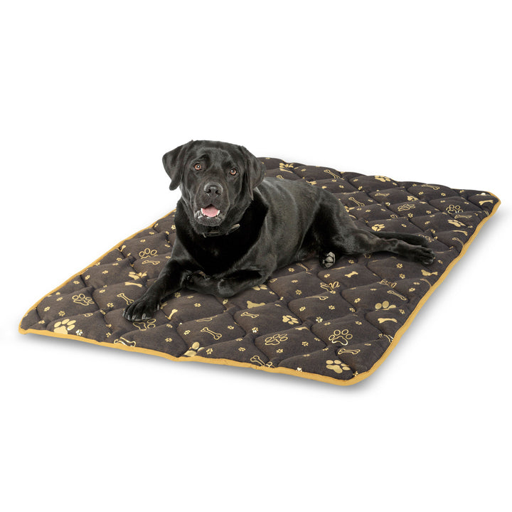 Tappeto per cani 100 x 70 cm impermeabile AIO Ossa d'oro