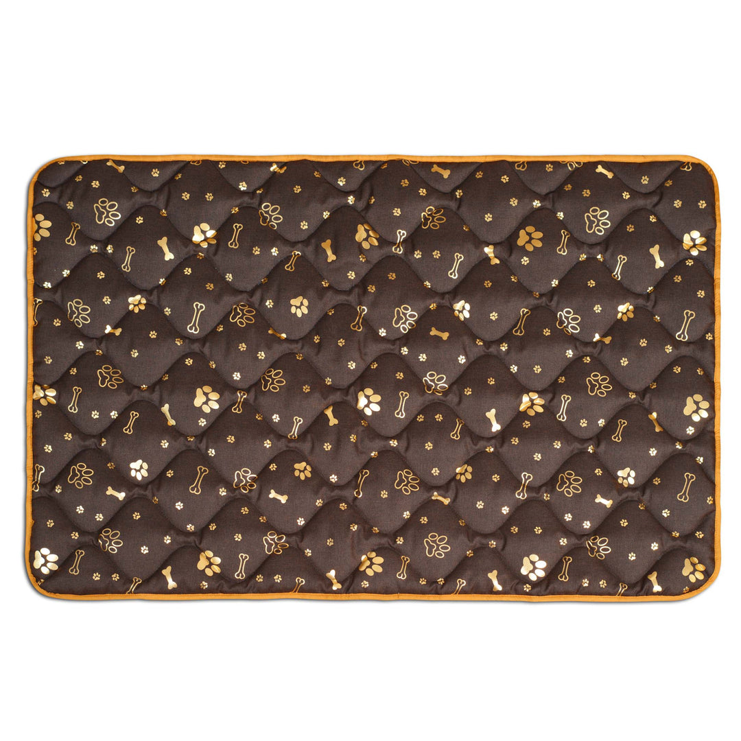 Tappeto per cani 100 x 70 cm impermeabile AIO Ossa d'oro