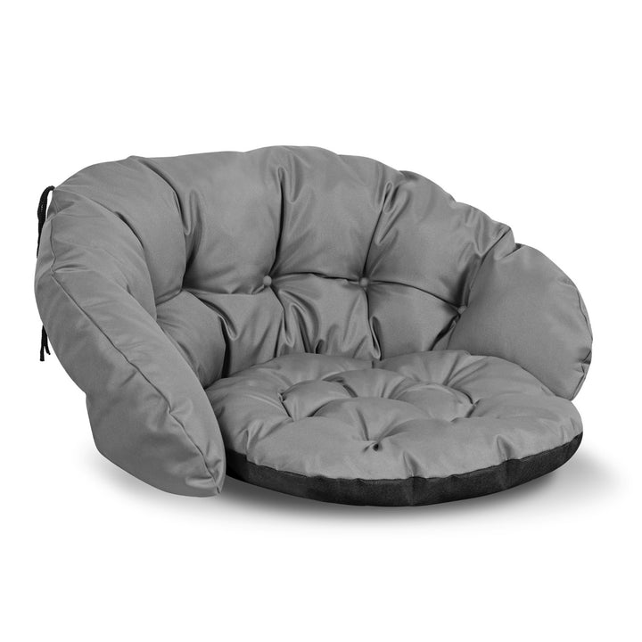 Set di cuscini da giardino 2x 122x40 cm + 1x 190x40 cm impermeabile, colore grigio