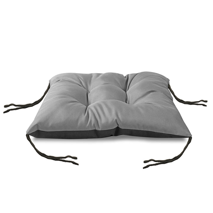 Cuscino per sedia da giardino impermeabile 42 x 42 cm, colore grigio