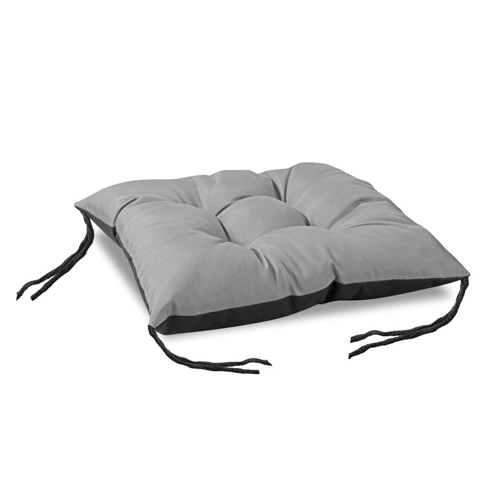 Cuscino per sedia da giardino impermeabile 42 x 42 cm, colore grigio