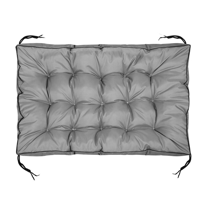Cuscino da giardino 120x80 cm Lato alto Cuscino per panchina pallet impermeabile, colore grigio