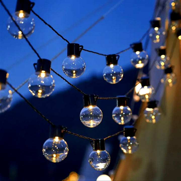 Ghirlanda solare da giardino LED 2in1 Maclean, IP44,  20 led 3W, 10lm, 3000K, Batteria ricaricabile 2*600 mAh, 5V DC, 7m, MCE424