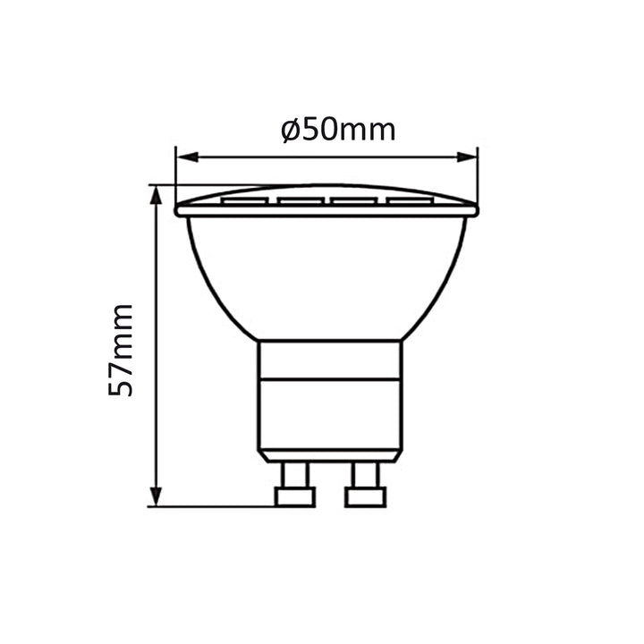 6x Lampadina LED Maclean, GU10, 7W, 220-240V~, 50/60Hz, bianco caldo, 3000K, 490 lumen, MCE437 WW