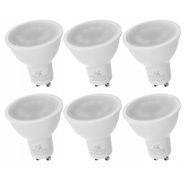 6x Lampadina LED Maclean, GU10, 7W, 220-240V~, 50/60Hz, bianco caldo, 3000K, 490 lumen, MCE437 WW