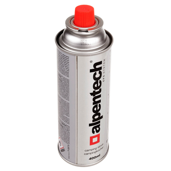 8x cartuccia di gas Alpentech 400ml, certificazione: Pi 0875, conforme a EN417, isobutano, campo di funzionamento da -10°c a + 40°c, IK300