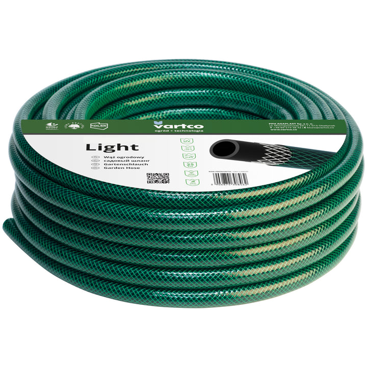 Set da giardino - 50 m di tubo da 1/2'', carrello, attacco rapido - passante e stop, irrigatore diritto, attacco filettato femmina