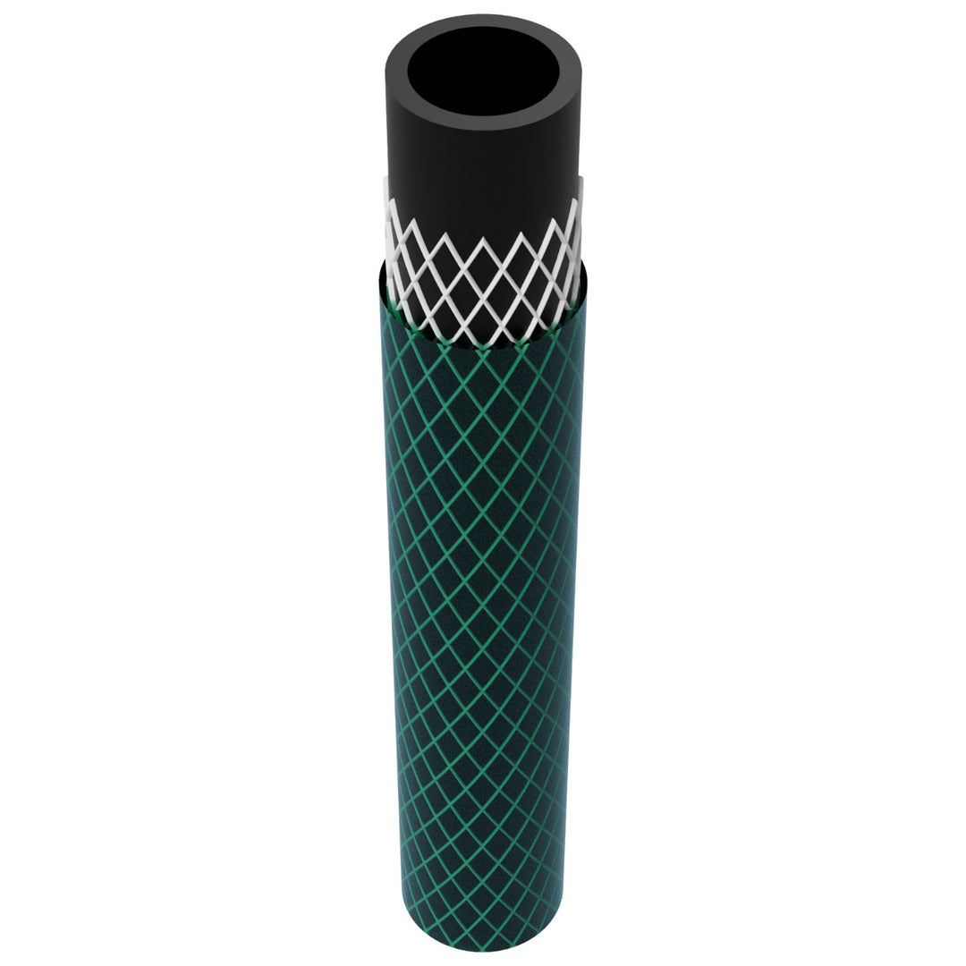 Set da giardino - 50 m di tubo da 1/2'', carrello, attacco rapido - passante e stop, irrigatore diritto, attacco filettato femmina