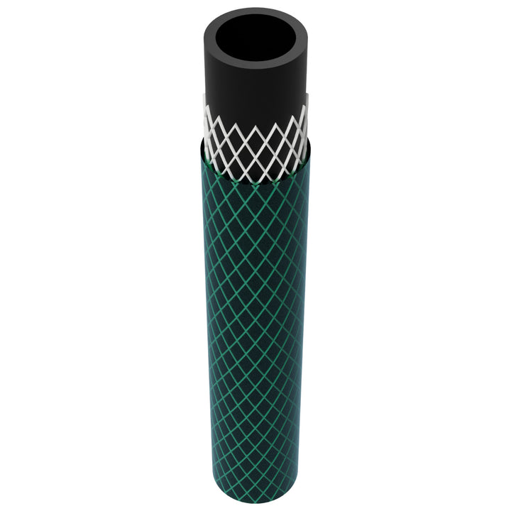 Set da giardino - 50 m di tubo da 1/2'', carrello, attacco rapido - passante e stop, irrigatore diritto, attacco filettato femmina