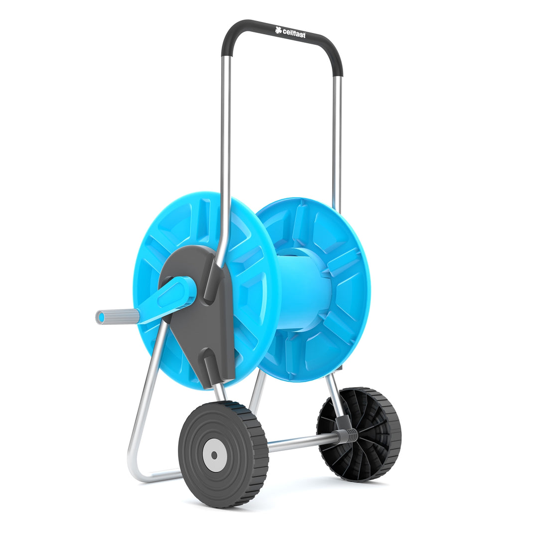 Set da giardino Cellfast, tubo Smart ATS 3/4'' 25m, carrello Aluplus 1/2'' 60m