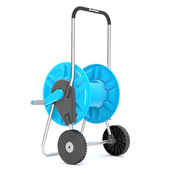 Set da giardino Cellfast, tubo Smart ATS 3/4'' 25m, carrello Aluplus 1/2'' 60m