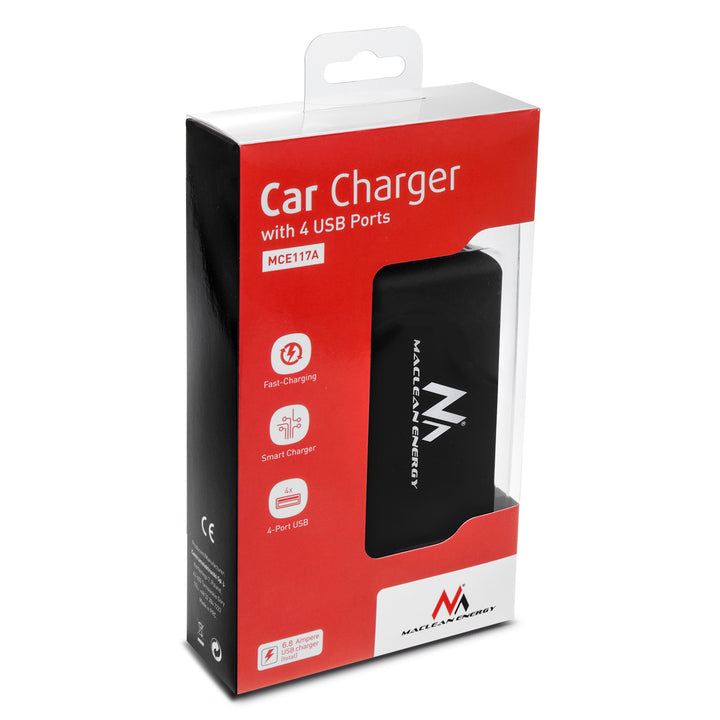 Distributore per presa accendisigari Maclean, voltmetro, 120W