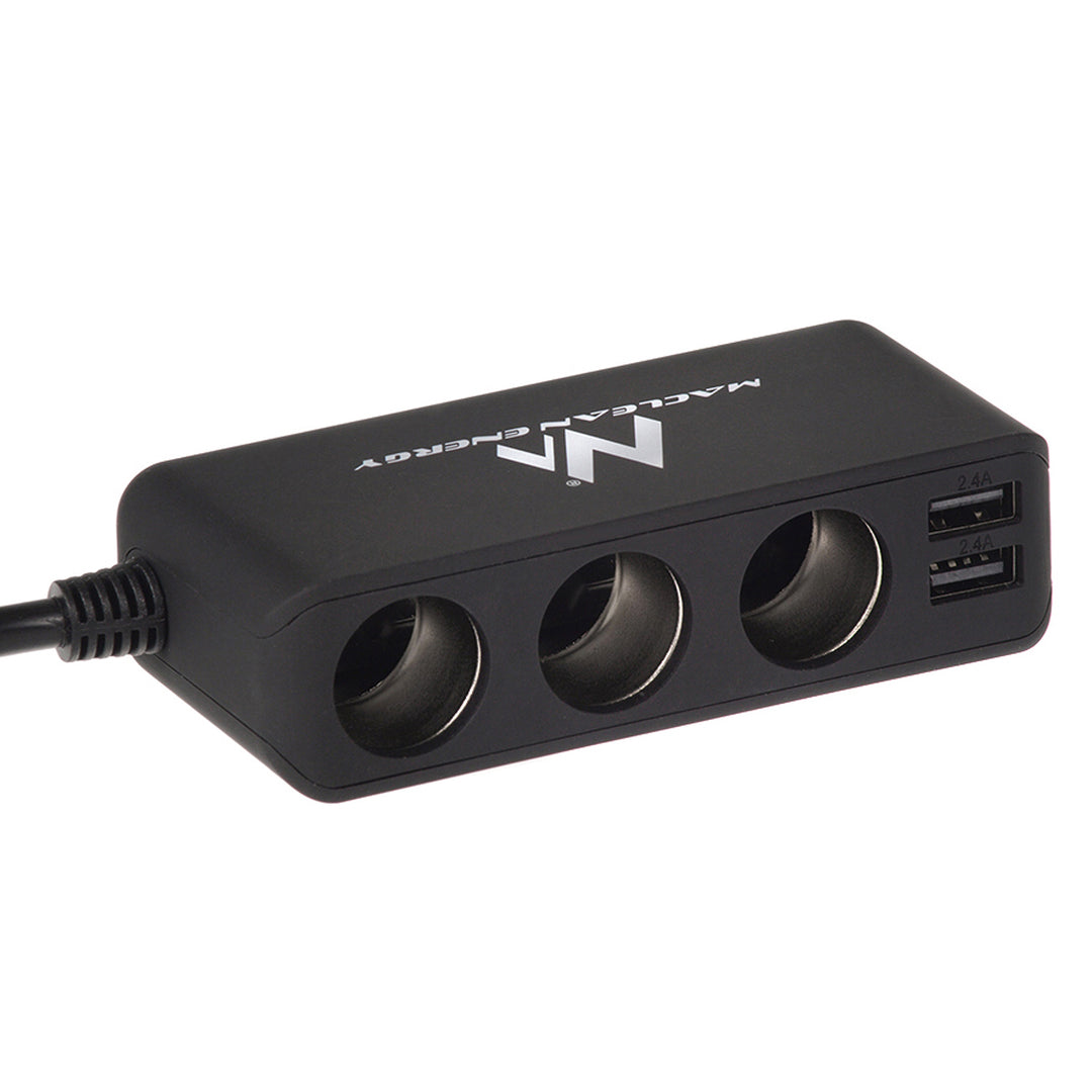 Distributore per presa accendisigari Maclean, voltmetro, 120W