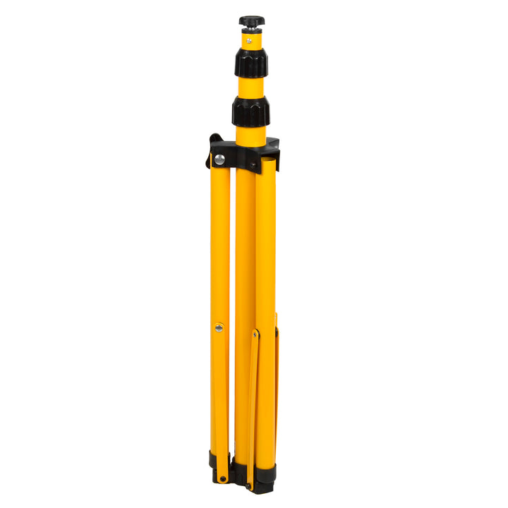 Stativo per proiettori Maclean, per 2 proiettori, LED, giallo, in acciaio, altezza massima 1,5 m + proiettore
