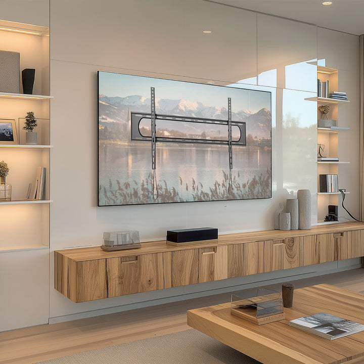 Staffa Maclean MC-750N per TV o monitor, max. VESA 900x600, 60-120", 120 kg, nero. 80mm dalla parete