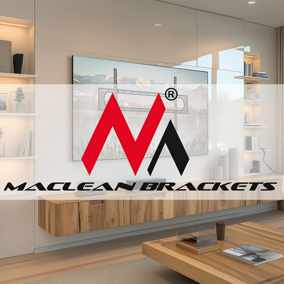 Staffa Maclean MC-750N per TV o monitor, max. VESA 900x600, 60-120", 120 kg, nero. 80mm dalla parete