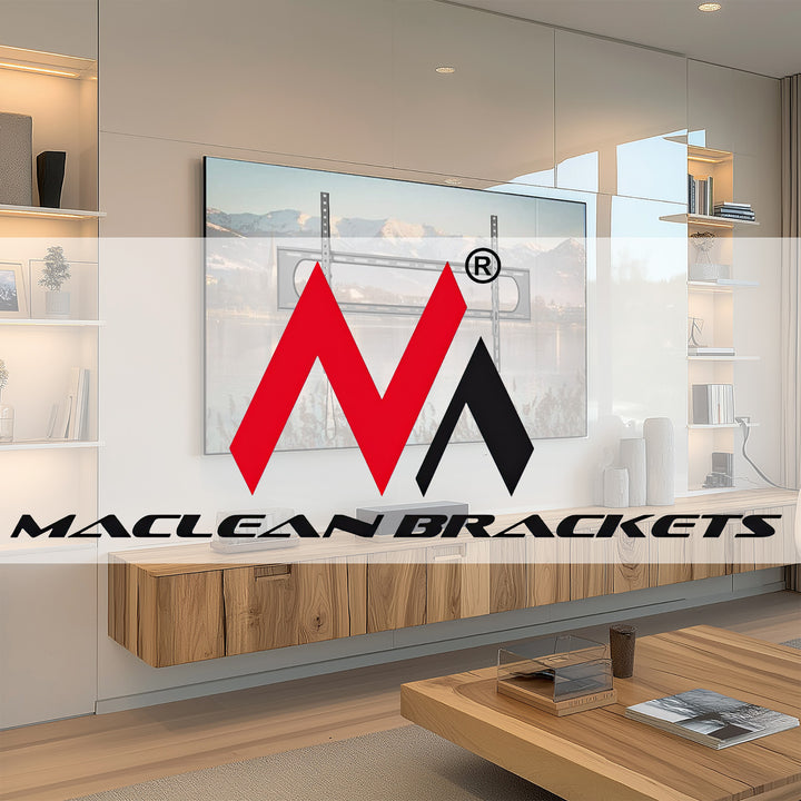 Staffa Maclean MC-750N per TV o monitor, max. VESA 900x600, 60-120", 120 kg, nero. 80mm dalla parete