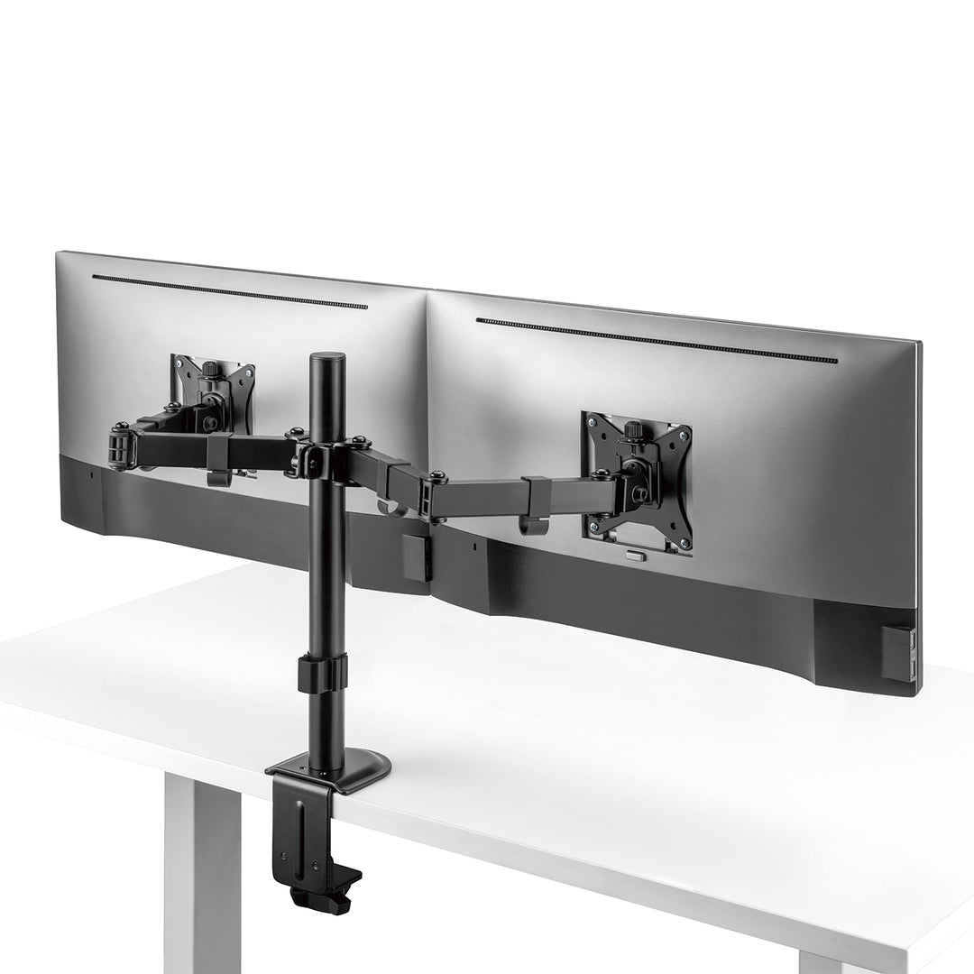 Supporto da tavolo Maclean per 2 monitor, VESA 75x75 e 100x100, 17-32", 2x 9 kg, MC-754N