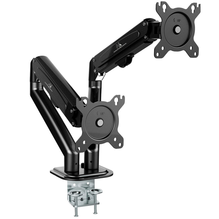 Supporto per 2 monitor Maclean, molla a gas, 13"-27", 7 kg, nero, MC-861N