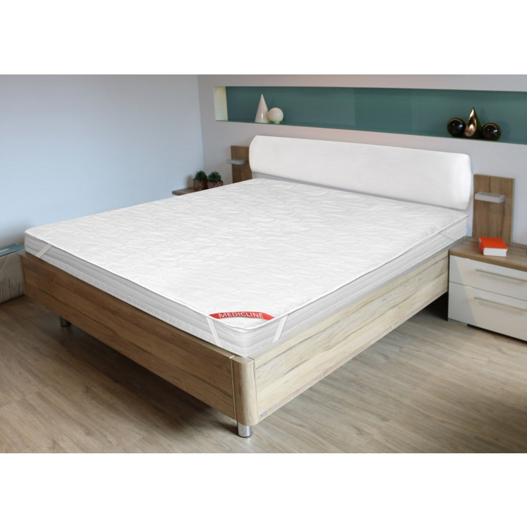 AIO FACTORY Ecco coprimaterasso trapuntato in filo con elastico, dimensioni 90 x 200 cm, bianco