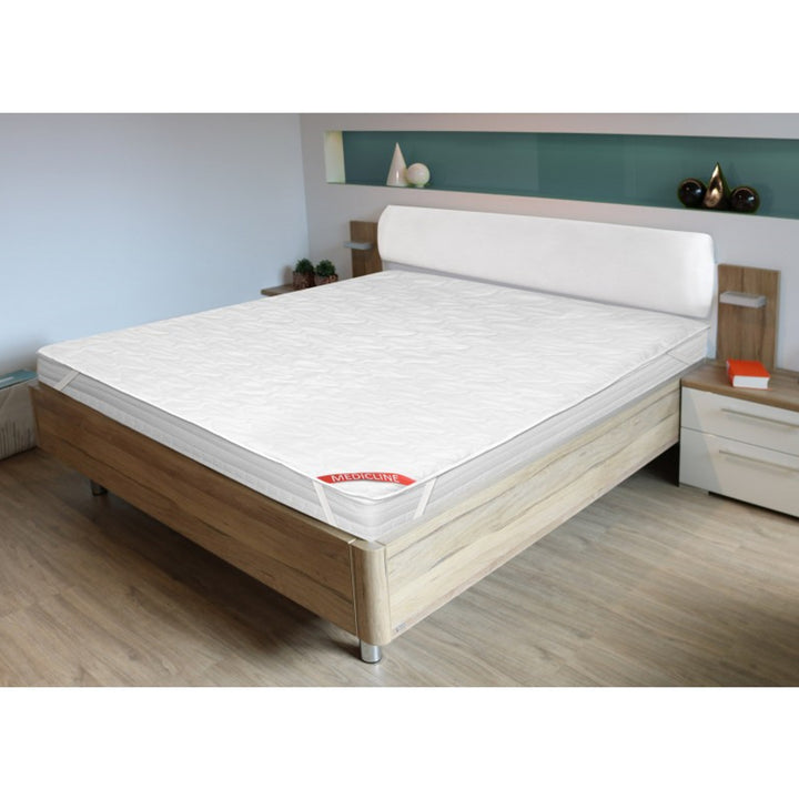 AIO FACTORY Ecco coprimaterasso trapuntato in filo con elastico, dimensioni 90 x 200 cm, bianco