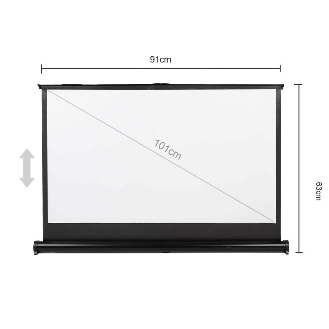 Schermo di proiezione portatile Maclean, compatto, da tavolo, 40", 16:9, MC-962