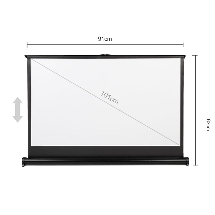 Schermo di proiezione portatile Maclean, compatto, da tavolo, 40", 16:9, MC-962