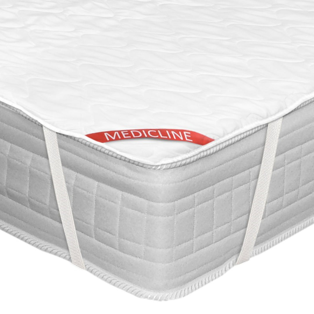AIO FACTORY Ecco coprimaterasso trapuntato in filato con elastico, dimensioni 160x200cm, bianco