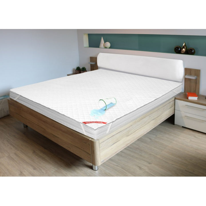 Medicline Premium Coprimaterasso impermeabile Protezione per materasso Trapuntato Lavabile fino a 30 gradi 200g/m2 (90x200cm)