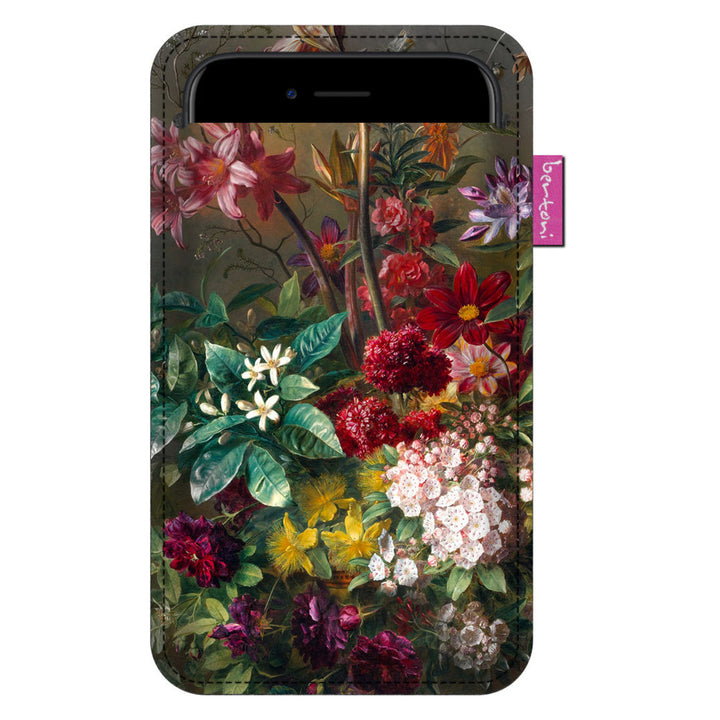 Bertoni Custodia smartphone Bertoni,  Case in feltro ecologico, 105x195 mm, fantasia Bouquet, EE0026