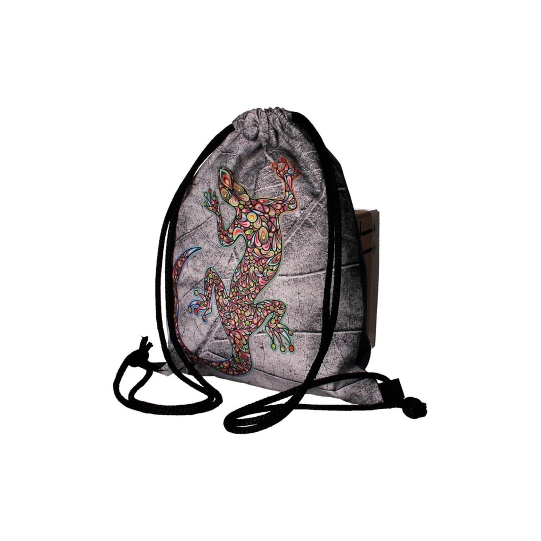 Bertoni WP06 Zaino sacca Sacco Design Zaino a corde Borsa Coulisse, motivo Lizard