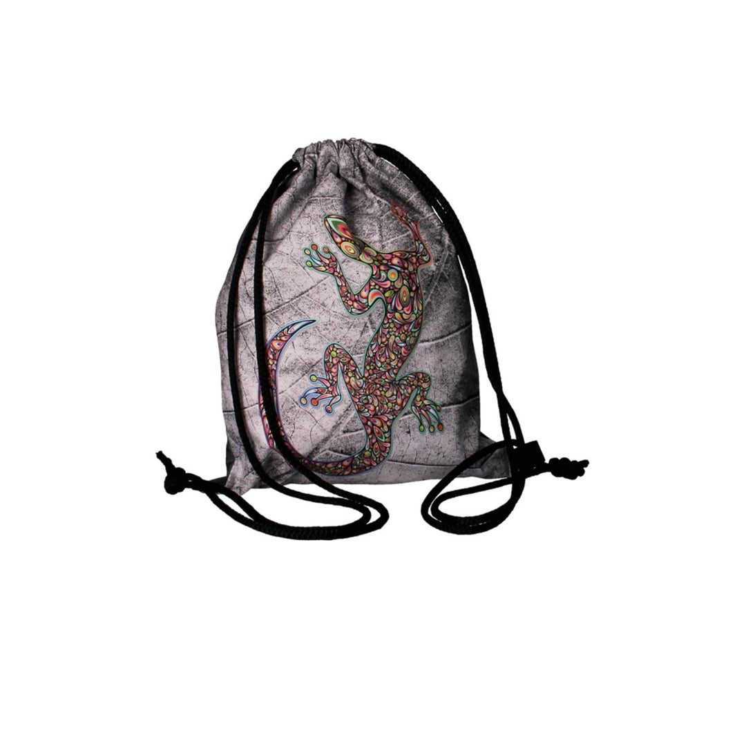Bertoni WP06 Zaino sacca Sacco Design Zaino a corde Borsa Coulisse, motivo Lizard