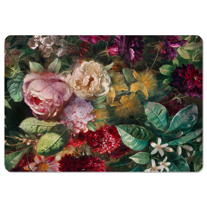 Tappetino da tavolo o da scrivania, Tovaglietta decorativa, in feltro, 29x42 cm, Bouquet, Bertoni