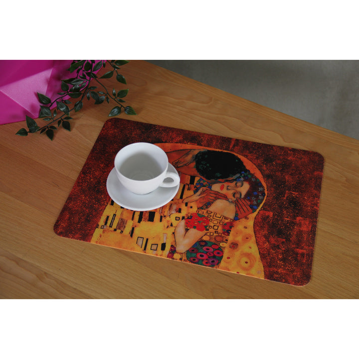 Tappetino da tavolo o da scrivania, Tovaglietta decorativa, in feltro,  29x42 cm, Bacio, Bertoni