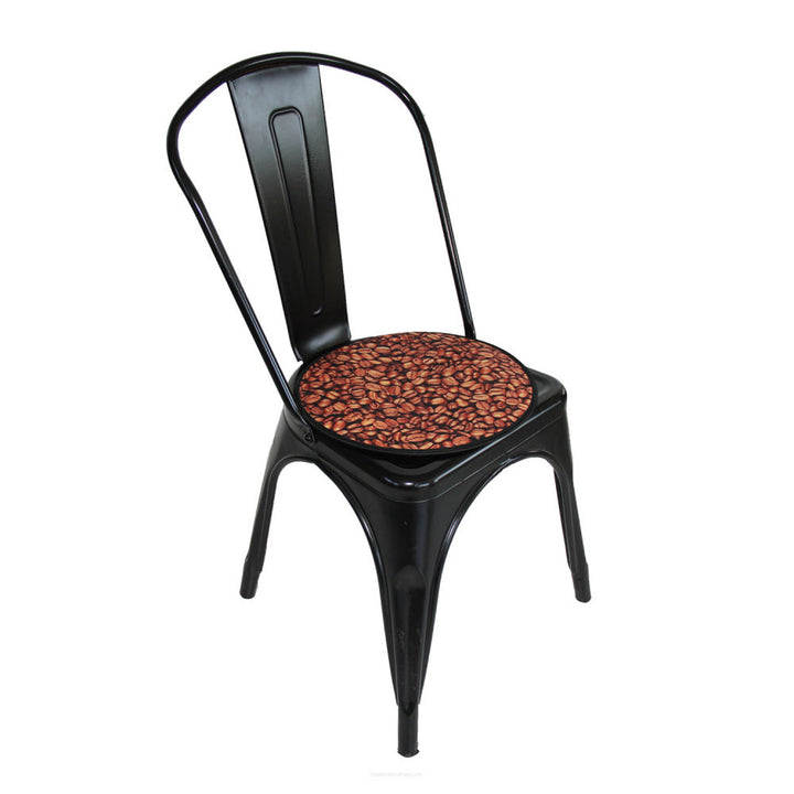 Cuscino per sedia Bertoni, decorativo, in feltro, 35 cm, Caffè, EE0061
