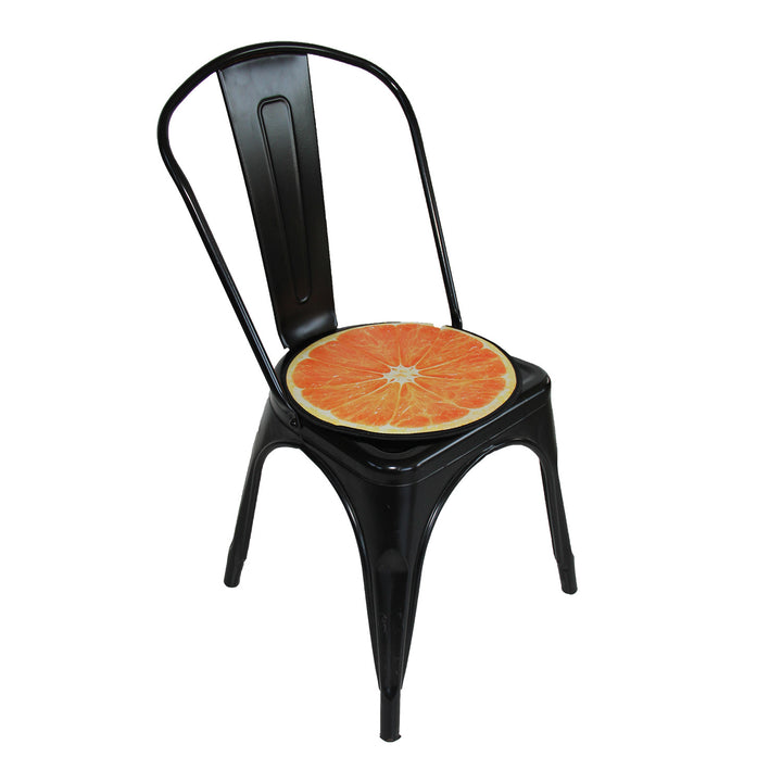 Cuscino per sedia Bertoni, decorativo, in feltro, 35 cm, arancione, EE0066